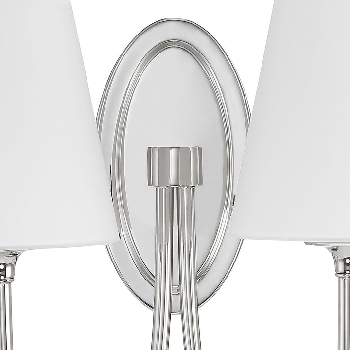 Crystorama Crystorama Juno 2 Light Polished Nickel Sconce