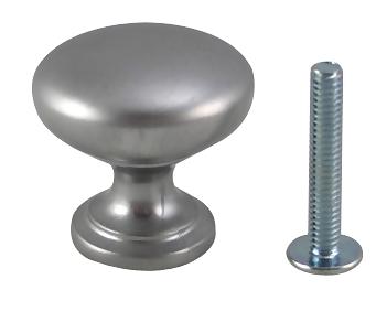 COPPER MOUNTAIN HARDWARE Round Traditional Cabinet & Furniture Knob in a Polished Chrome Finish