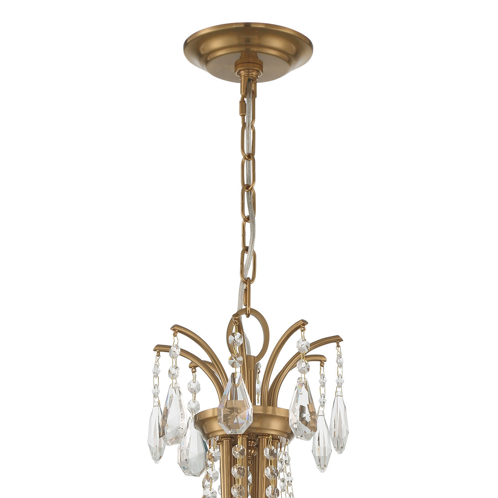 Crystorama Crystorama Karrington 8 Light Aged Brass Chandelier