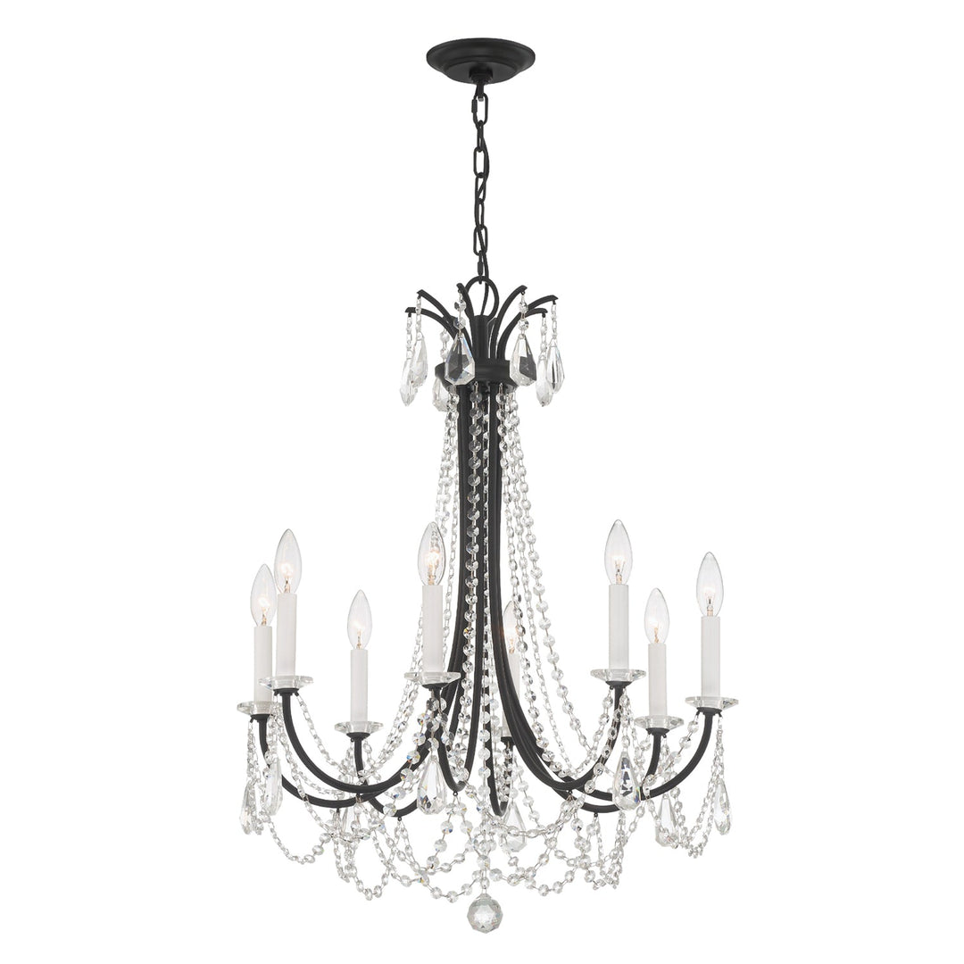 Crystorama Crystorama Karrington 8 Light Matte Black Chandelier