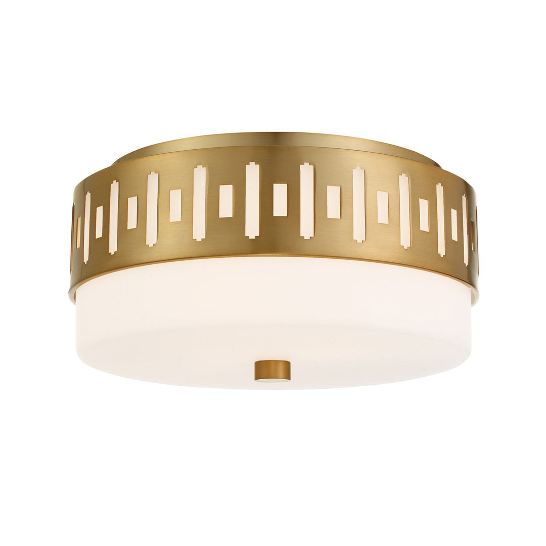 Keaton 2 Light Vibrant Gold Flush Mount Crystorama