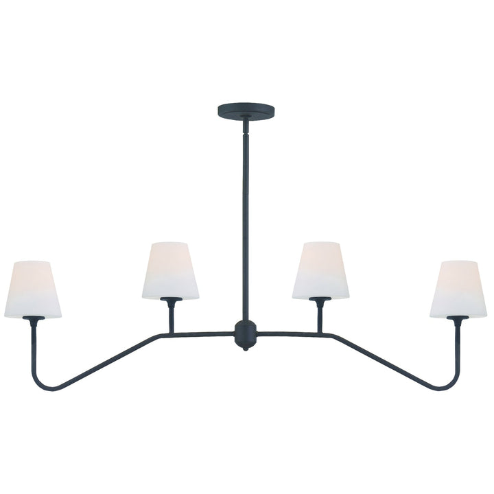 Crystorama Crystorama Keenan 4 Light Black Forged Chandelier