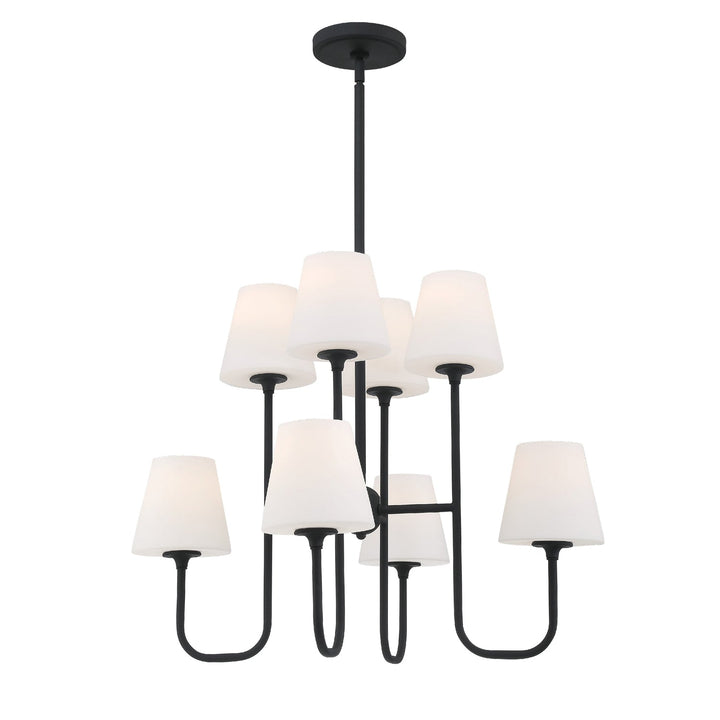 Crystorama Crystorama Keenan 8 Light Black Forged Chandelier