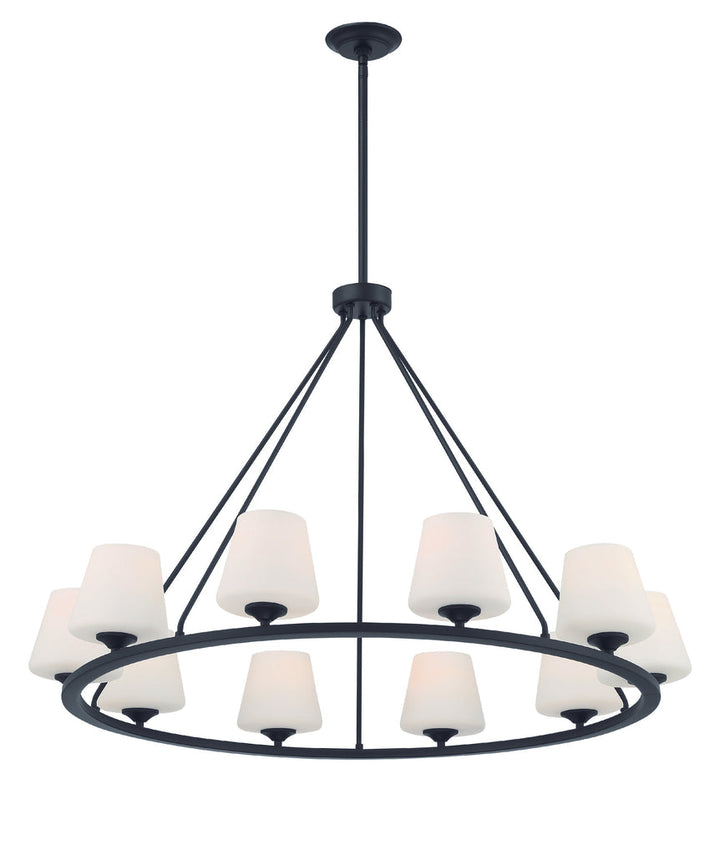 Crystorama Crystorama Keenan 10 Light Matte Black Chandelier