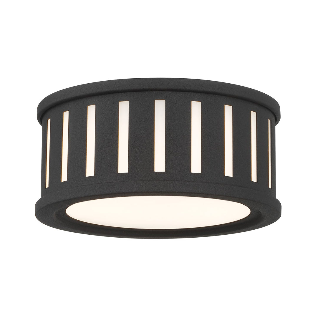 Kendal 2 Light Black Forged Flush Mount Crystorama