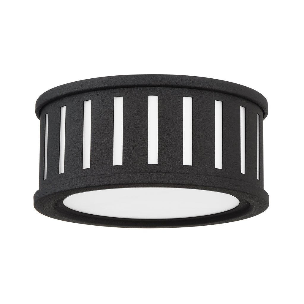 Kendal 2 Light Black Forged Flush Mount Crystorama