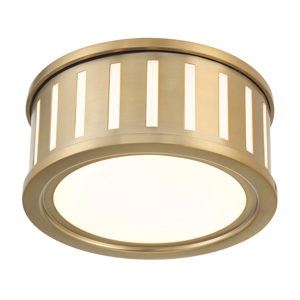 Kendal 2 Light Vibrant Gold Flush Mount Crystorama