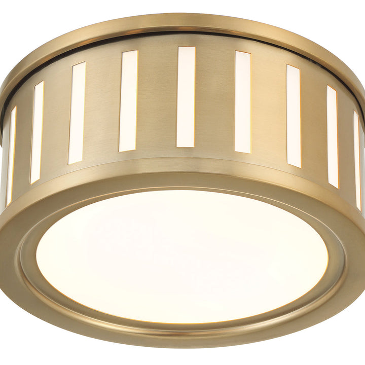 Kendal 2 Light Vibrant Gold Flush Mount Crystorama