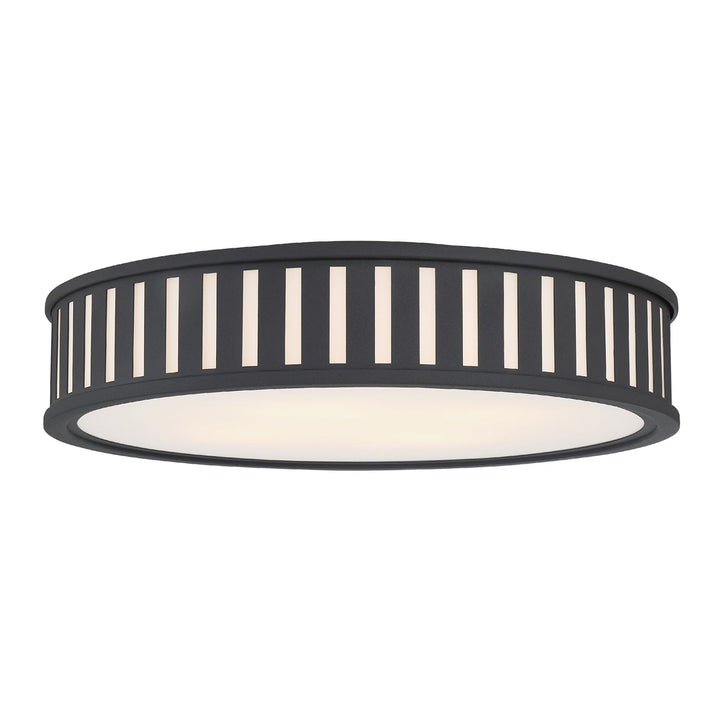 Kendal 4 Light Black Forged Flush Mount Crystorama