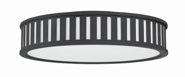 Kendal 4 Light Black Forged Flush Mount Crystorama