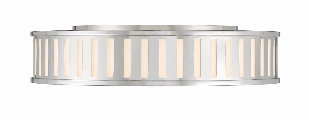 Kendal 4 Light Polished Nickel Flush Mount Crystorama