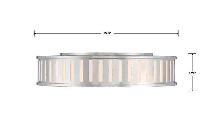 Kendal 4 Light Polished Nickel Flush Mount Crystorama