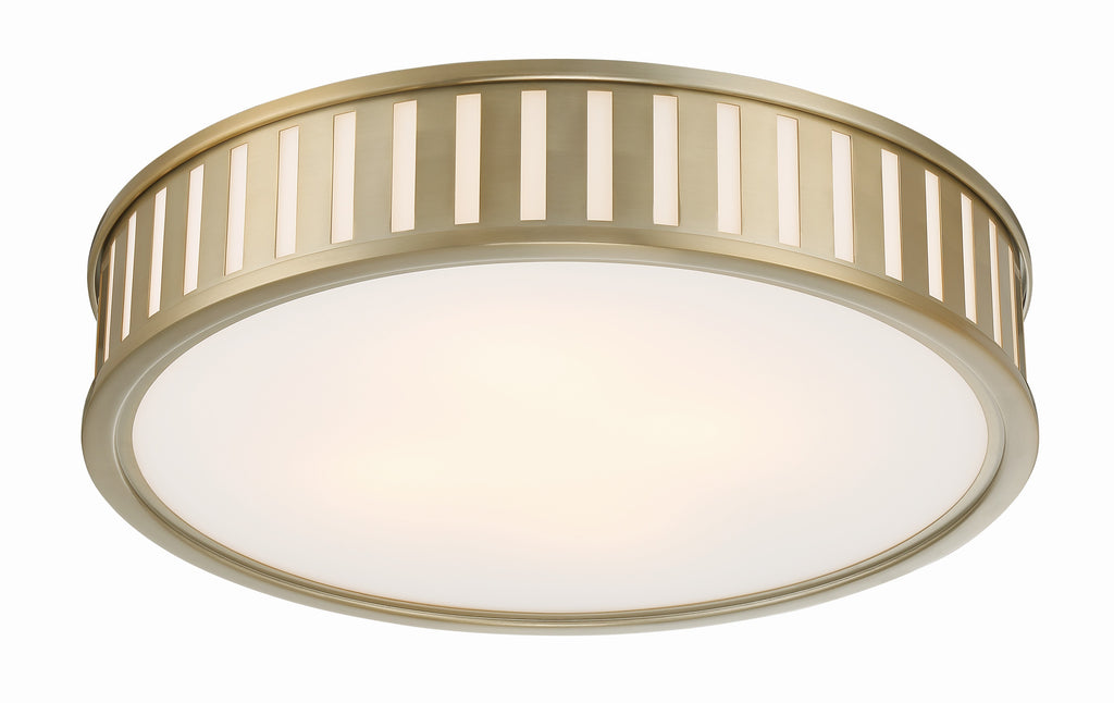 Kendal 4 Light Vibrant Gold Flush Mount Crystorama