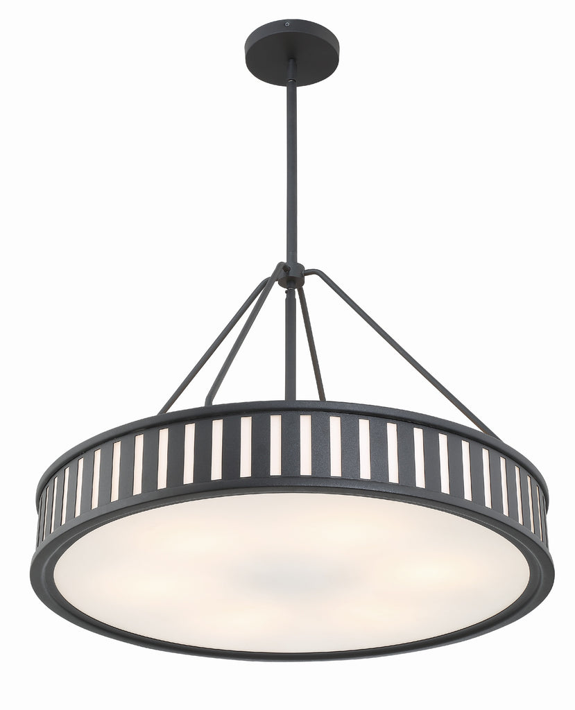Crystorama Crystorama Kendal 6 Light Black Forged Chandelier