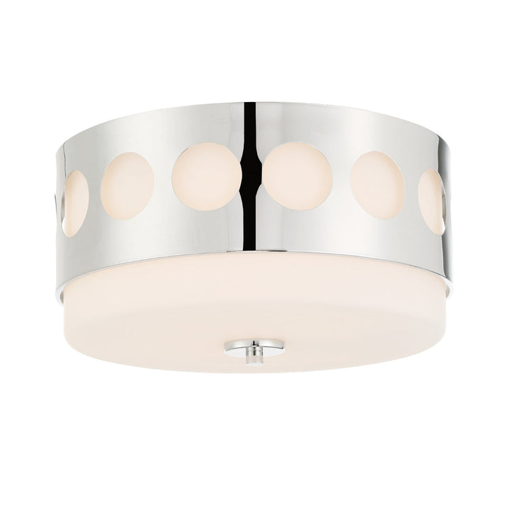 Kirby 2 Light Polished Nickel Flush Mount Crystorama