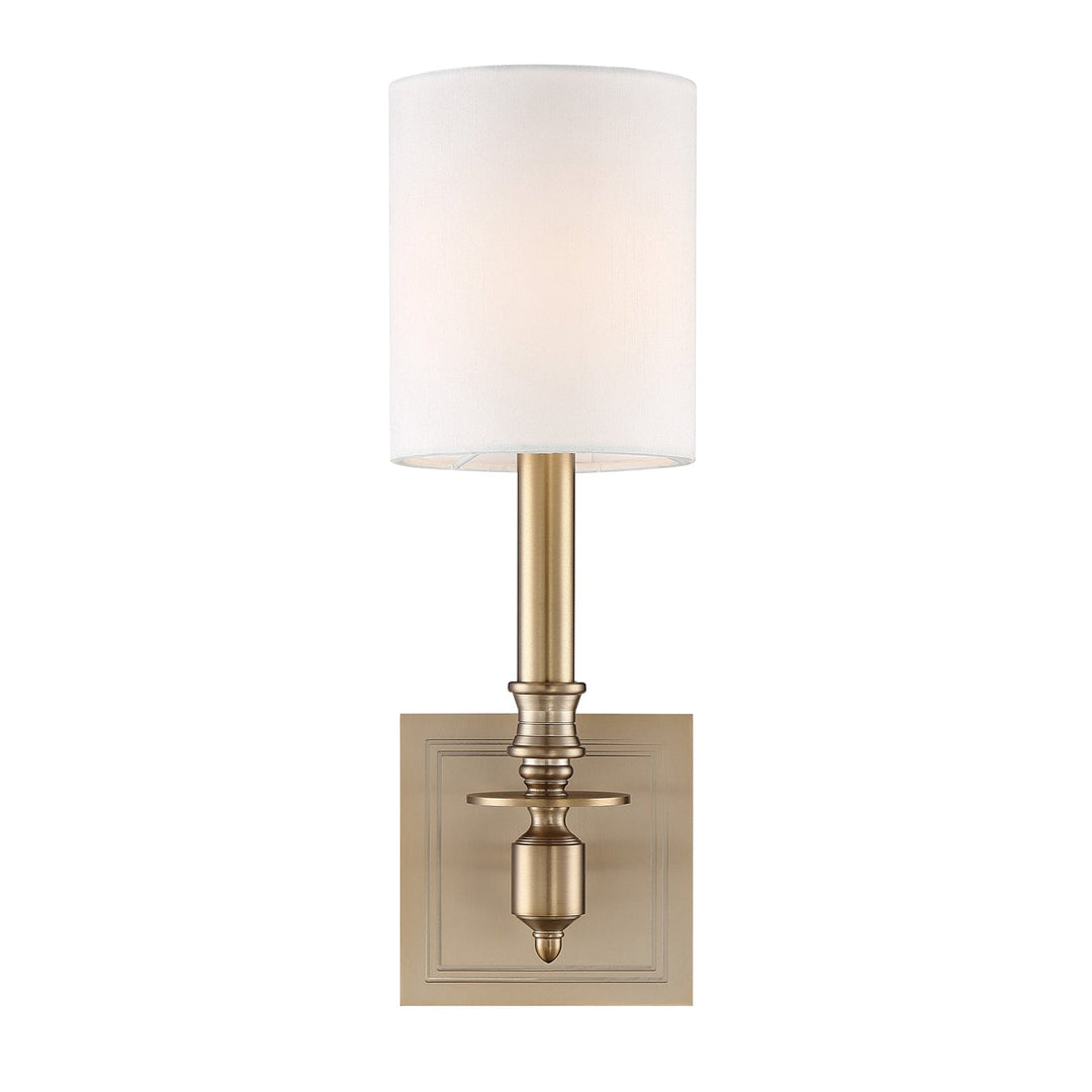 Crystorama Crystorama Lloyd 1 Light Aged Brass Sconce