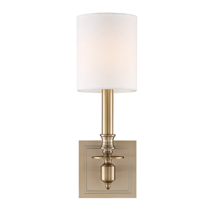Crystorama Crystorama Lloyd 1 Light Aged Brass Sconce