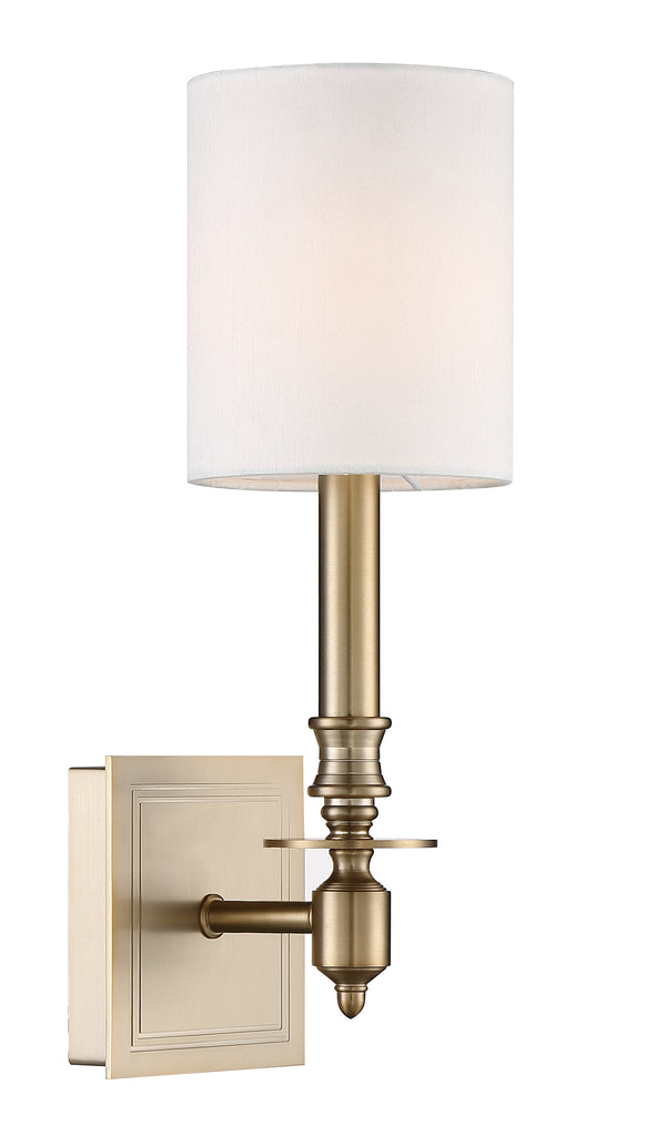 Crystorama Crystorama Lloyd 1 Light Aged Brass Sconce