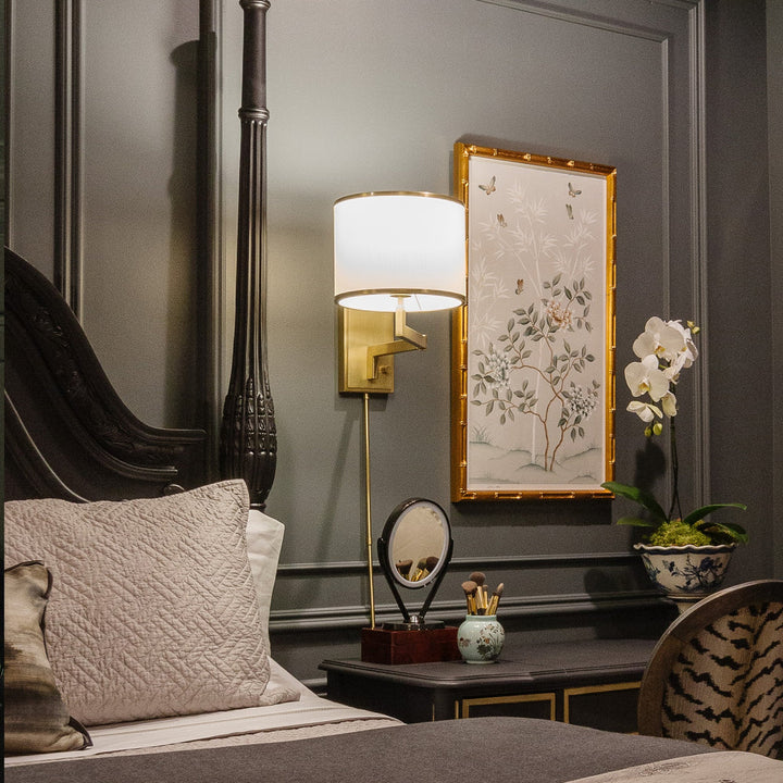 Crystorama Crystorama Madison 1 Light Aged Brass Task Sconce