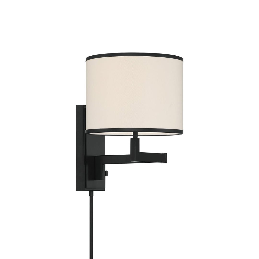 Crystorama Crystorama Madison 1 Light Matte Black Task Sconce