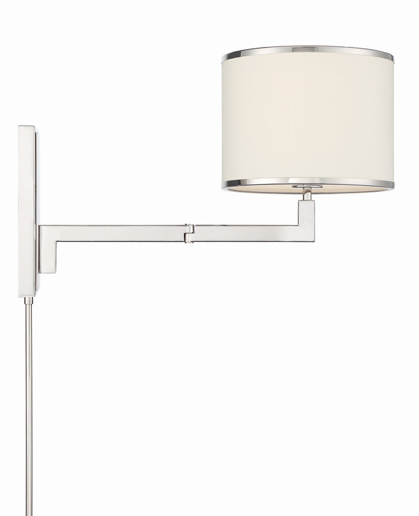 Crystorama Crystorama Madison 1 Light Polished Nickel Task Sconce