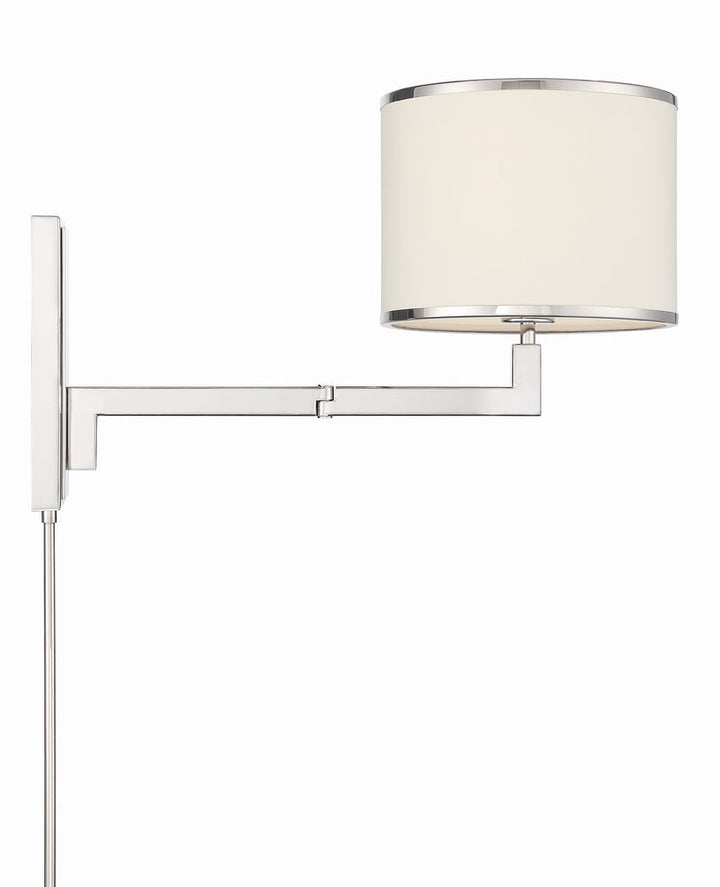 Crystorama Crystorama Madison 1 Light Polished Nickel Task Sconce