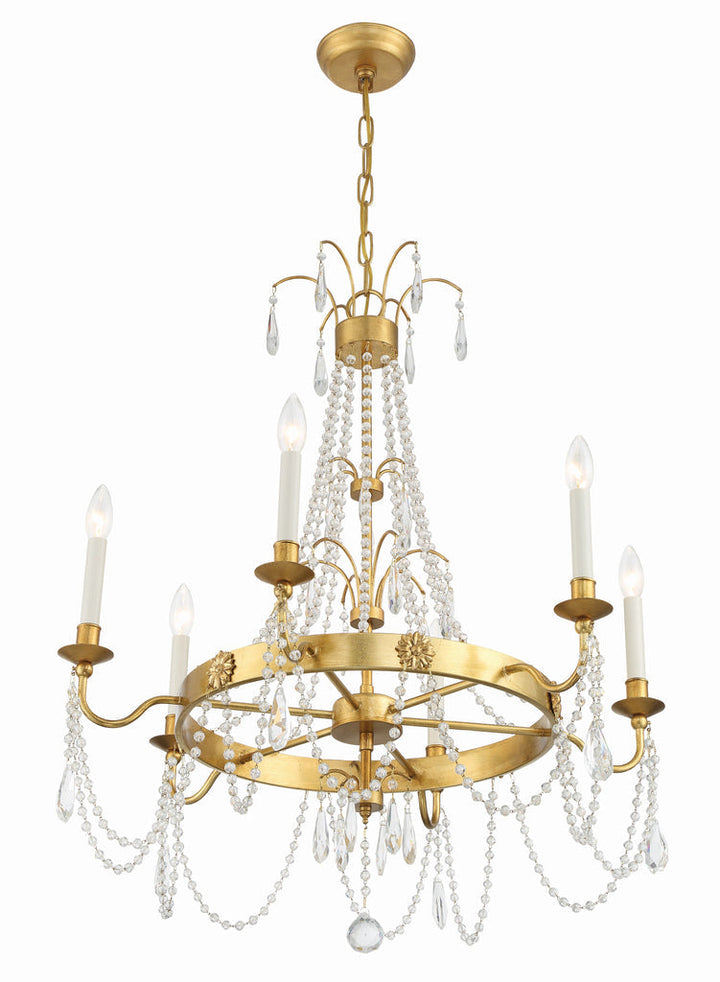 Crystorama Crystorama Maizey 6 Light Antique Gold Chandelier