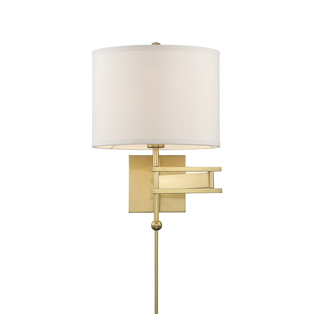 Marshall 1 Light Aged Brass Task Sconce Crystorama