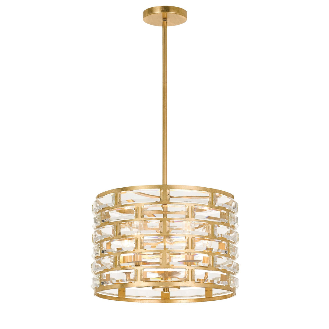 Crystorama Crystorama Meridian 5 Light Antique Gold Mini Chandelier