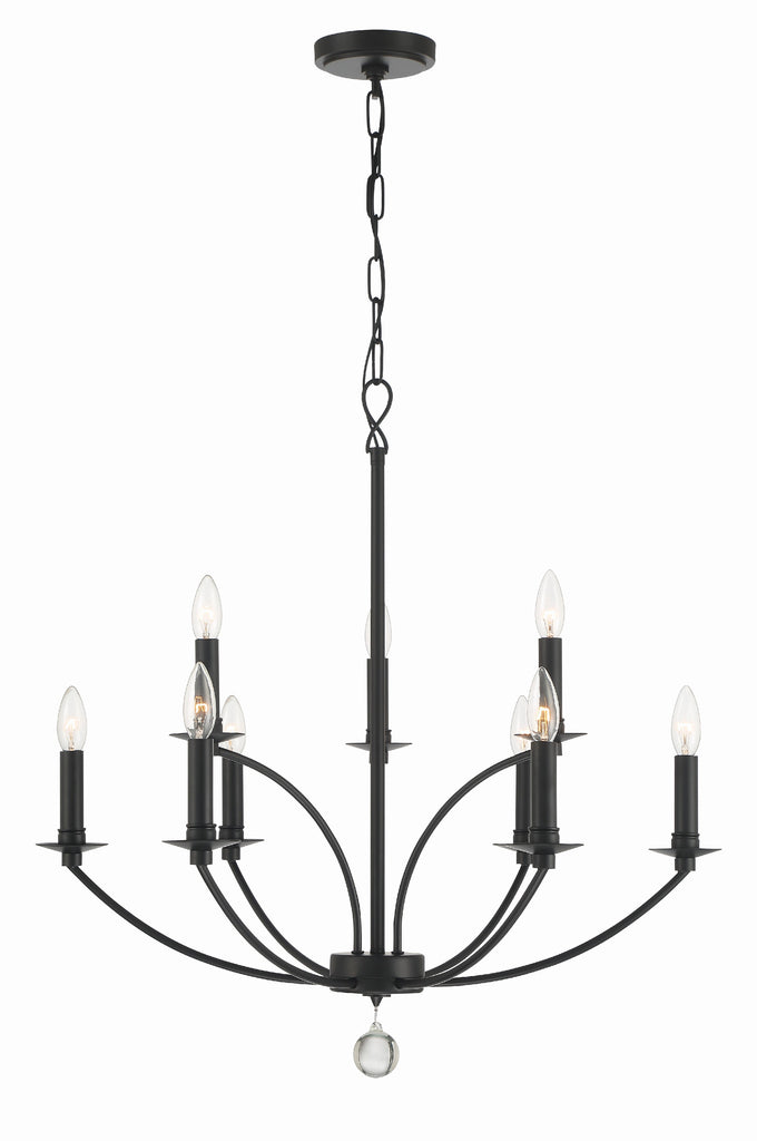 Crystorama Crystorama Mila 9 Light Black Chandelier