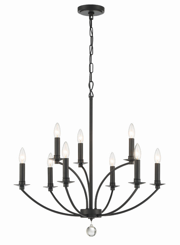 Crystorama Crystorama Mila 9 Light Black Chandelier