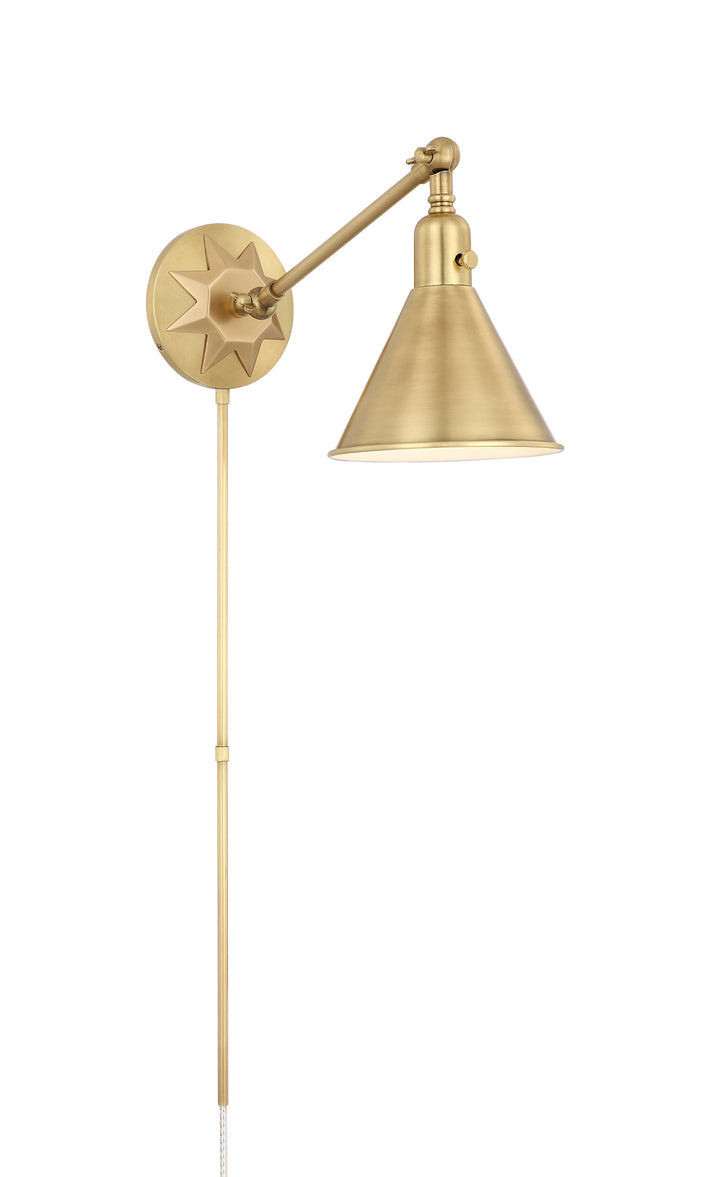 Crystorama Crystorama Morgan 1 Light Aged Brass Task Sconce