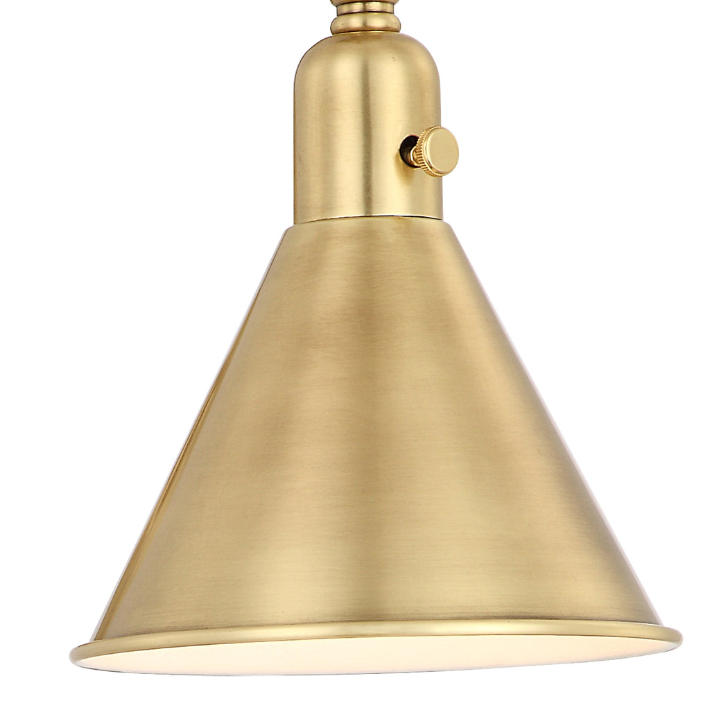 Crystorama Crystorama Morgan 1 Light Aged Brass Task Sconce