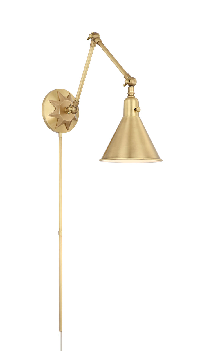 Crystorama Crystorama Morgan 1 Light Aged Brass Task Sconce