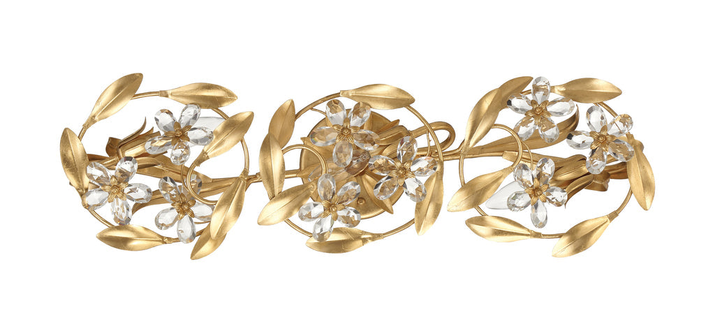 Crystorama Crystorama Marselle 3 Light Antique Gold Bathroom Vanity