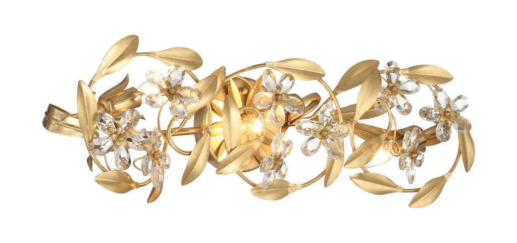 Crystorama Crystorama Marselle 3 Light Antique Gold Bathroom Vanity