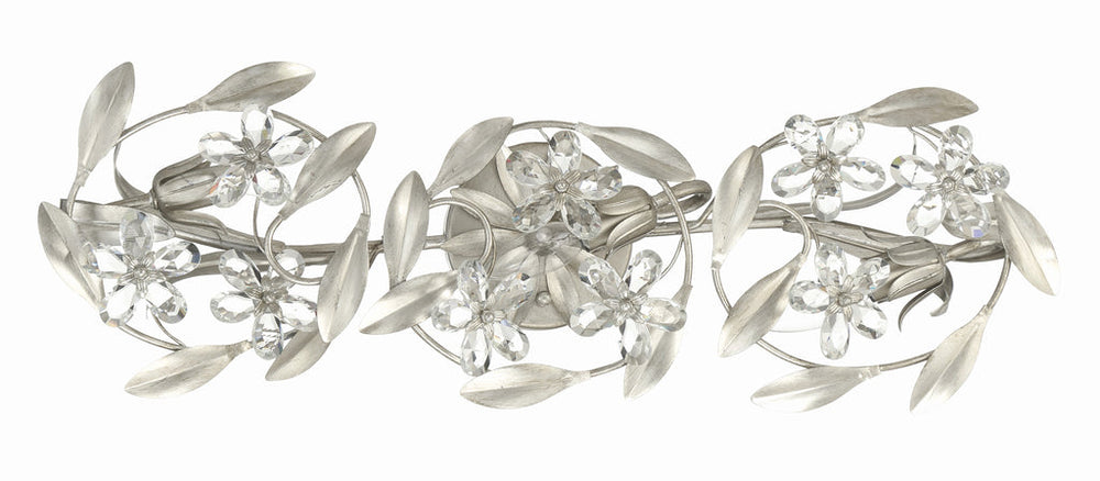 Crystorama Crystorama Marselle 3 Light Antique Silver Bathroom Vanity