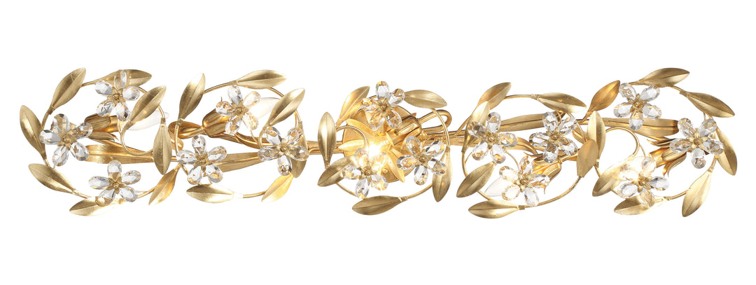 Crystorama Crystorama Marselle 5 Light Antique Gold Bathroom Vanity