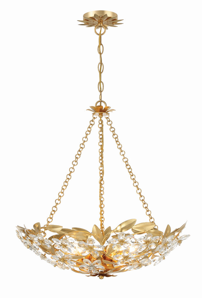 Crystorama Crystorama Marselle 6 Light Antique Gold Chandelier
