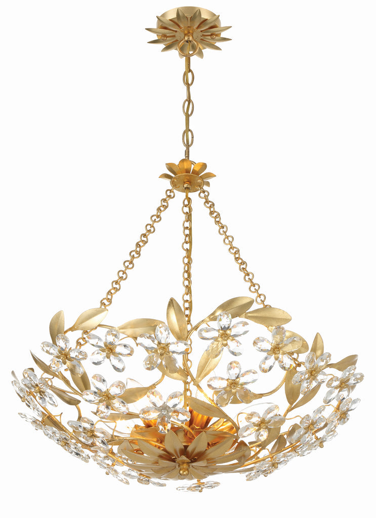 Crystorama Crystorama Marselle 6 Light Antique Gold Chandelier