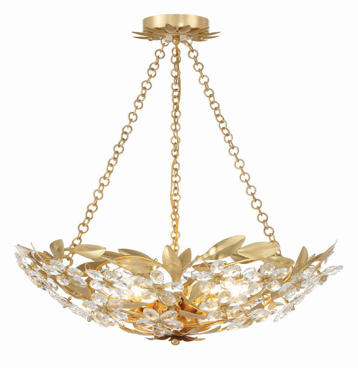 Crystorama Crystorama Marselle 6 Light Antique Gold Chandelier