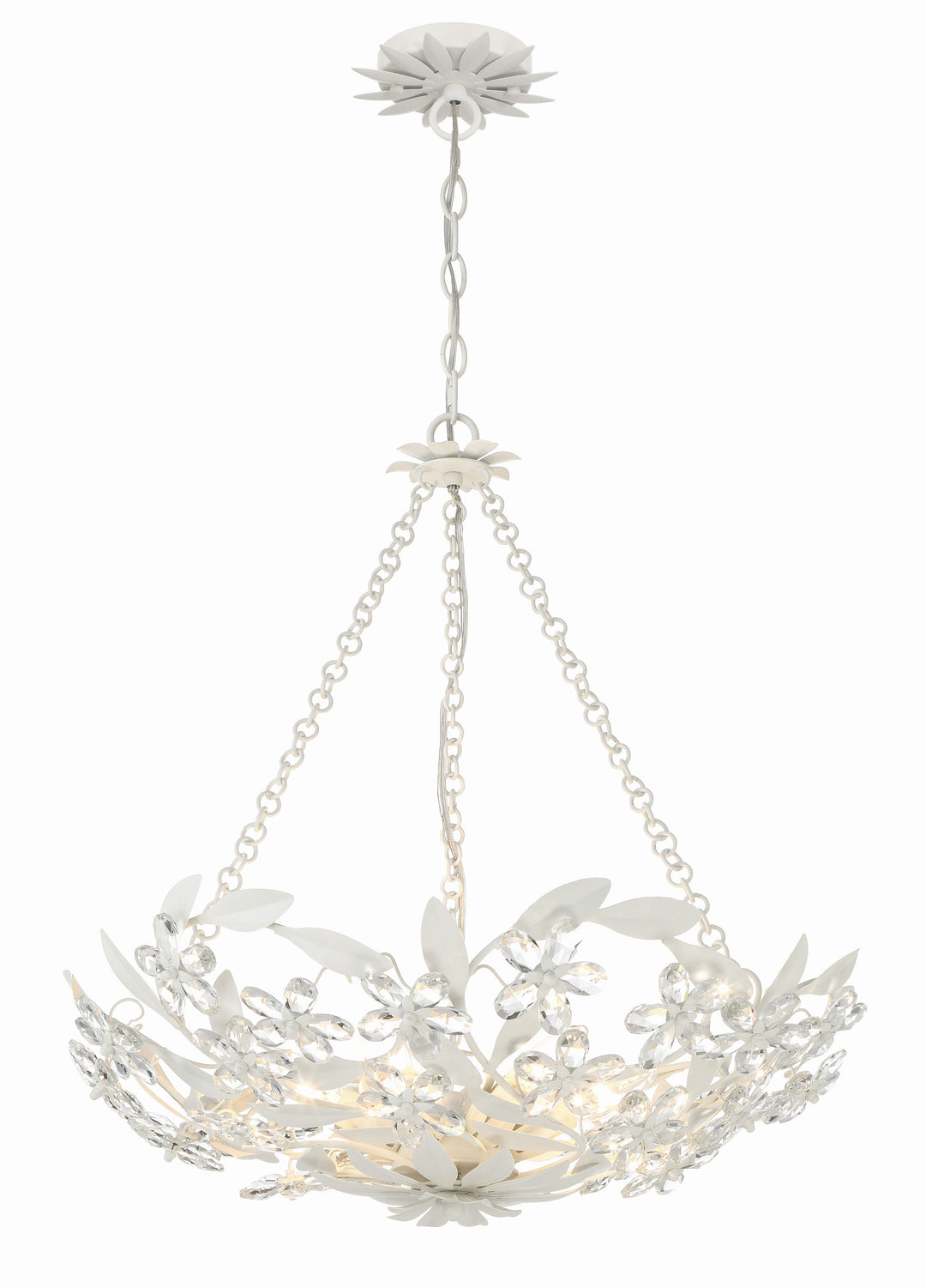 Crystorama Crystorama Marselle 6 Light Matte White Chandelier