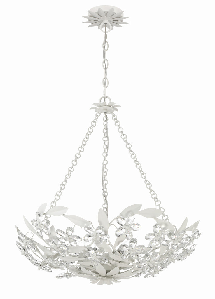 Crystorama Crystorama Marselle 6 Light Matte White Chandelier
