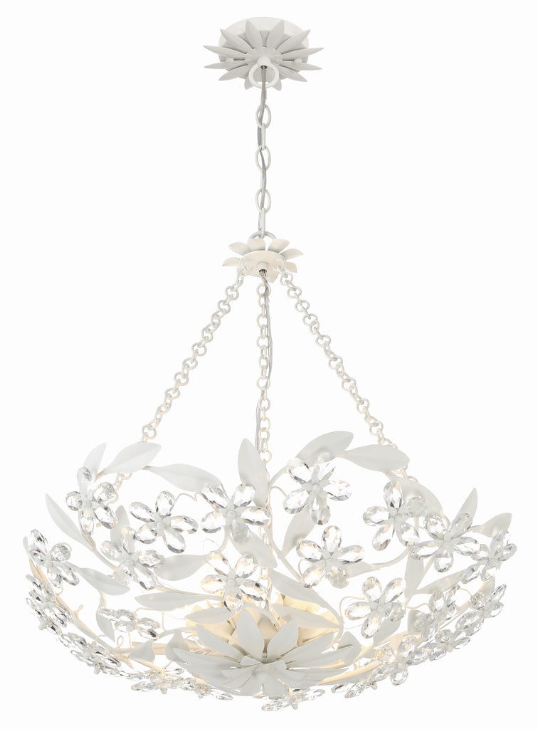 Crystorama Crystorama Marselle 6 Light Matte White Chandelier