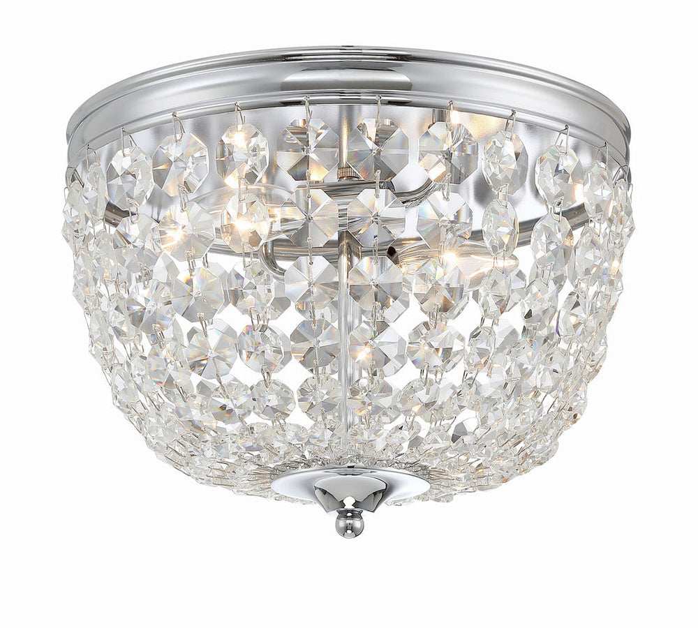 Nola 2 Light Polished Chrome Flush Mount Crystorama