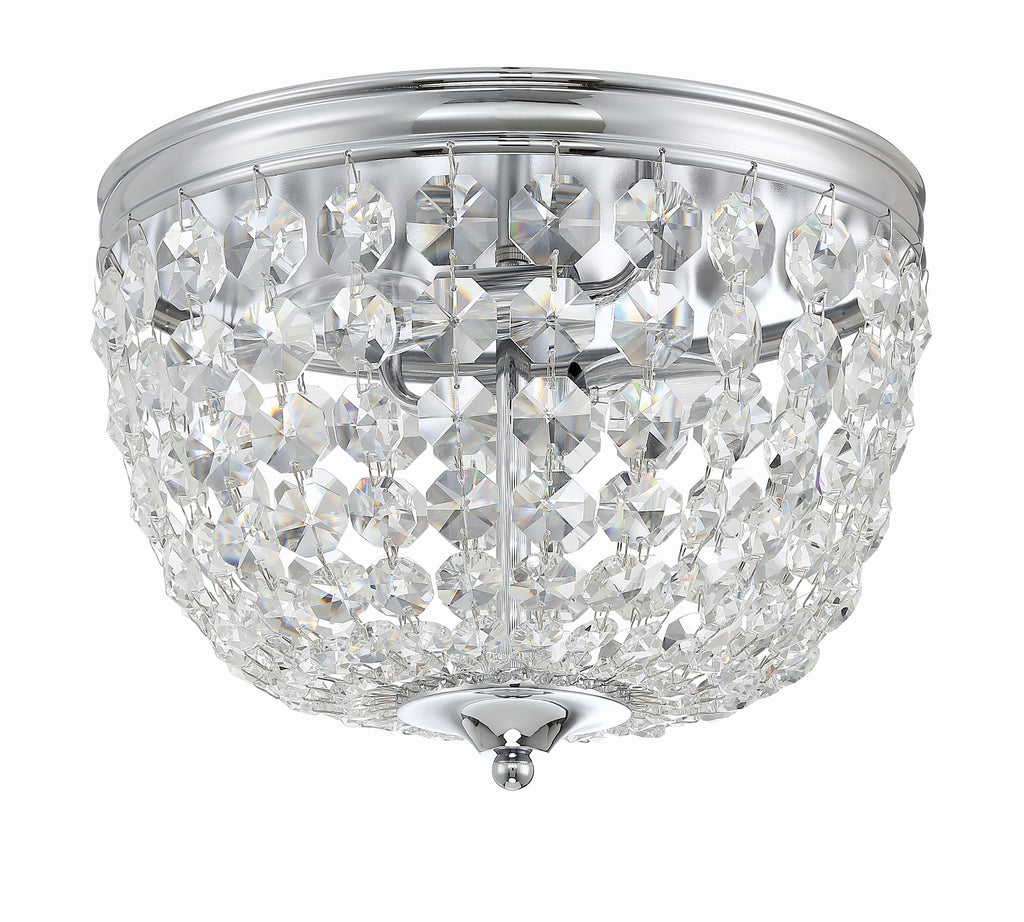 Nola 2 Light Polished Chrome Flush Mount Crystorama