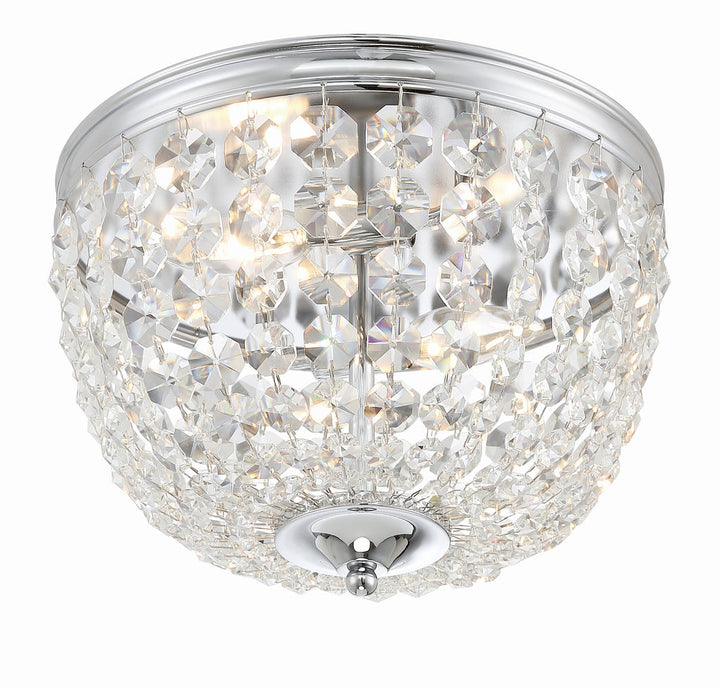 Nola 2 Light Polished Chrome Flush Mount Crystorama