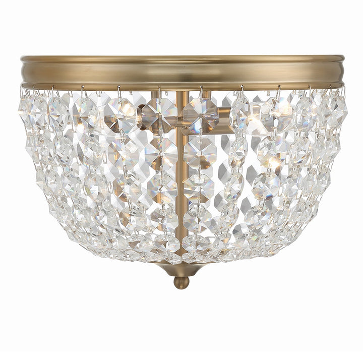 Nola 2 Light Vibrant Gold Flush Mount Crystorama