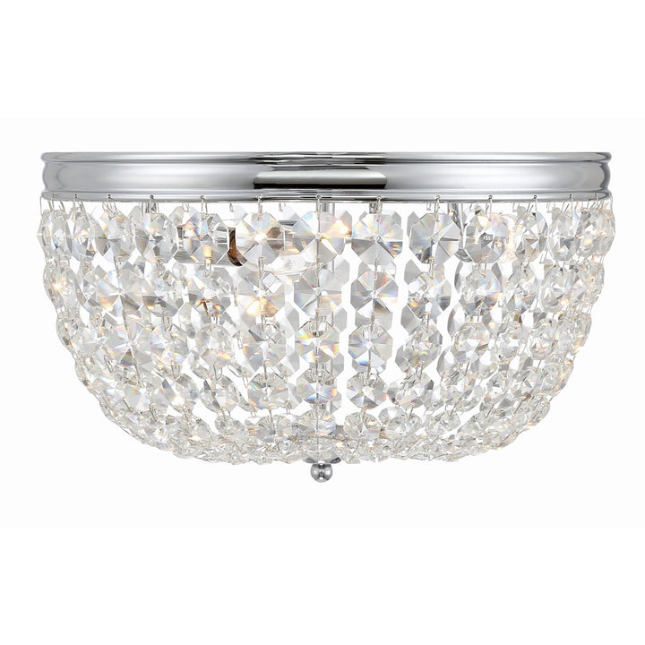 Nola 3 Light Polished Chrome Flush Mount Crystorama