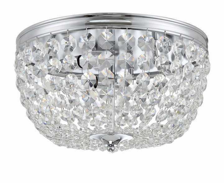 Nola 3 Light Polished Chrome Flush Mount Crystorama